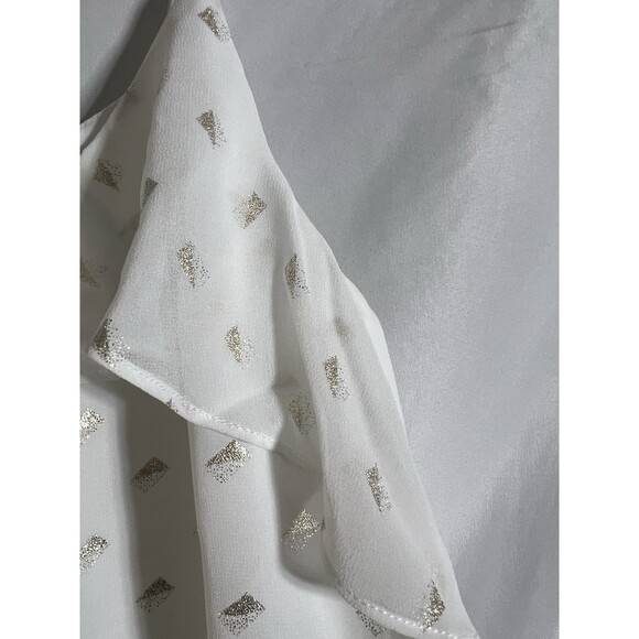 KRISA Swing Cami Top Sz S Ivory with Gold Detail NWT - Picture 3 of 7